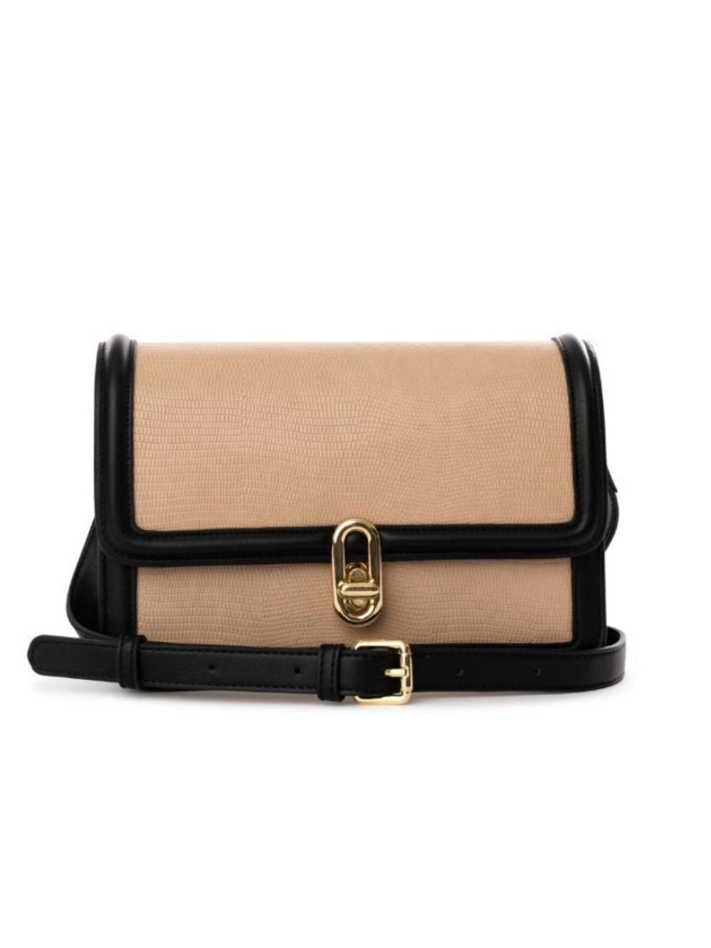 Jules Kae Mia Blush Lizard Embossed Vegan Leather Crossbody Bag NWOT